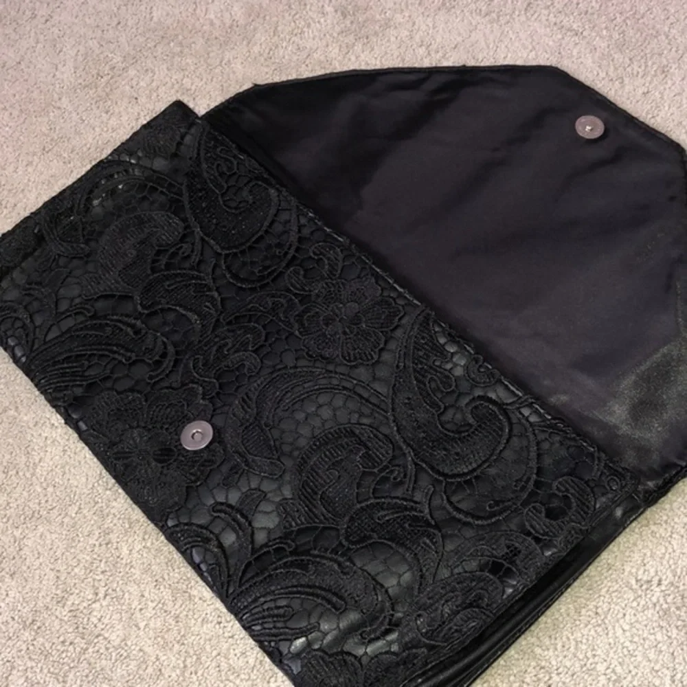 Jessica Simpson‎ Large Holiday Envelope Clutch Bag Black B
